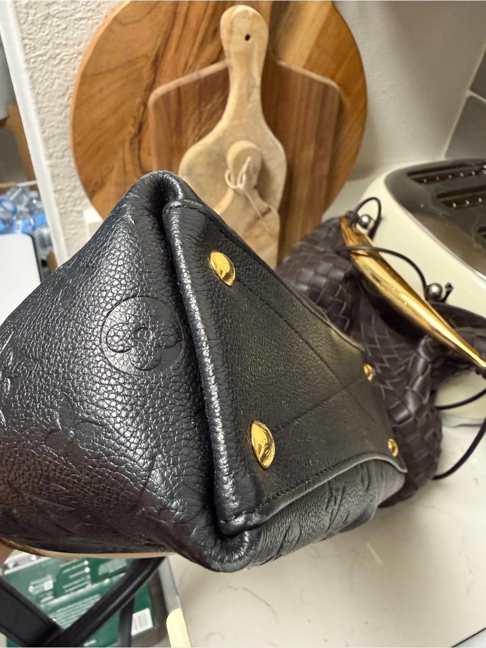 Louis Vuitton Empreinte V Tote BB Black and Cream - Picture 13 of 13